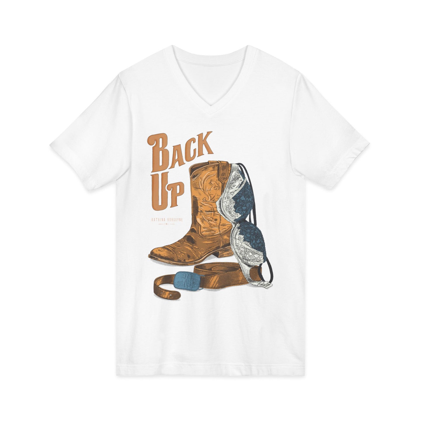 Back Up Cowboy Boots V-Neck Tee