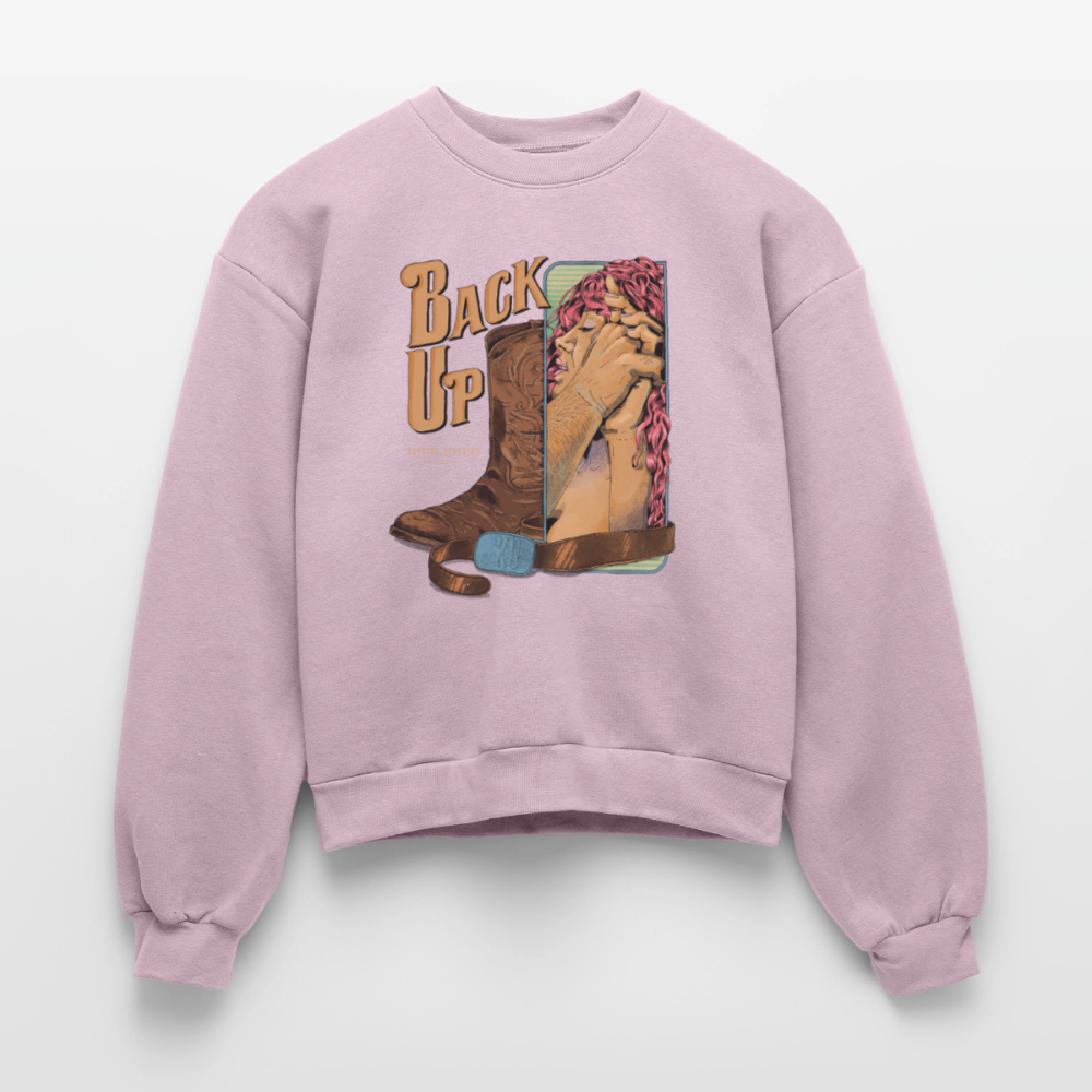 Back Up- Women's Fleece Sweatshirt - blush pink 
