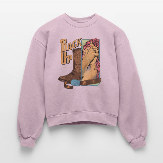 Back Up- Women's Fleece Sweatshirt - blush pink 