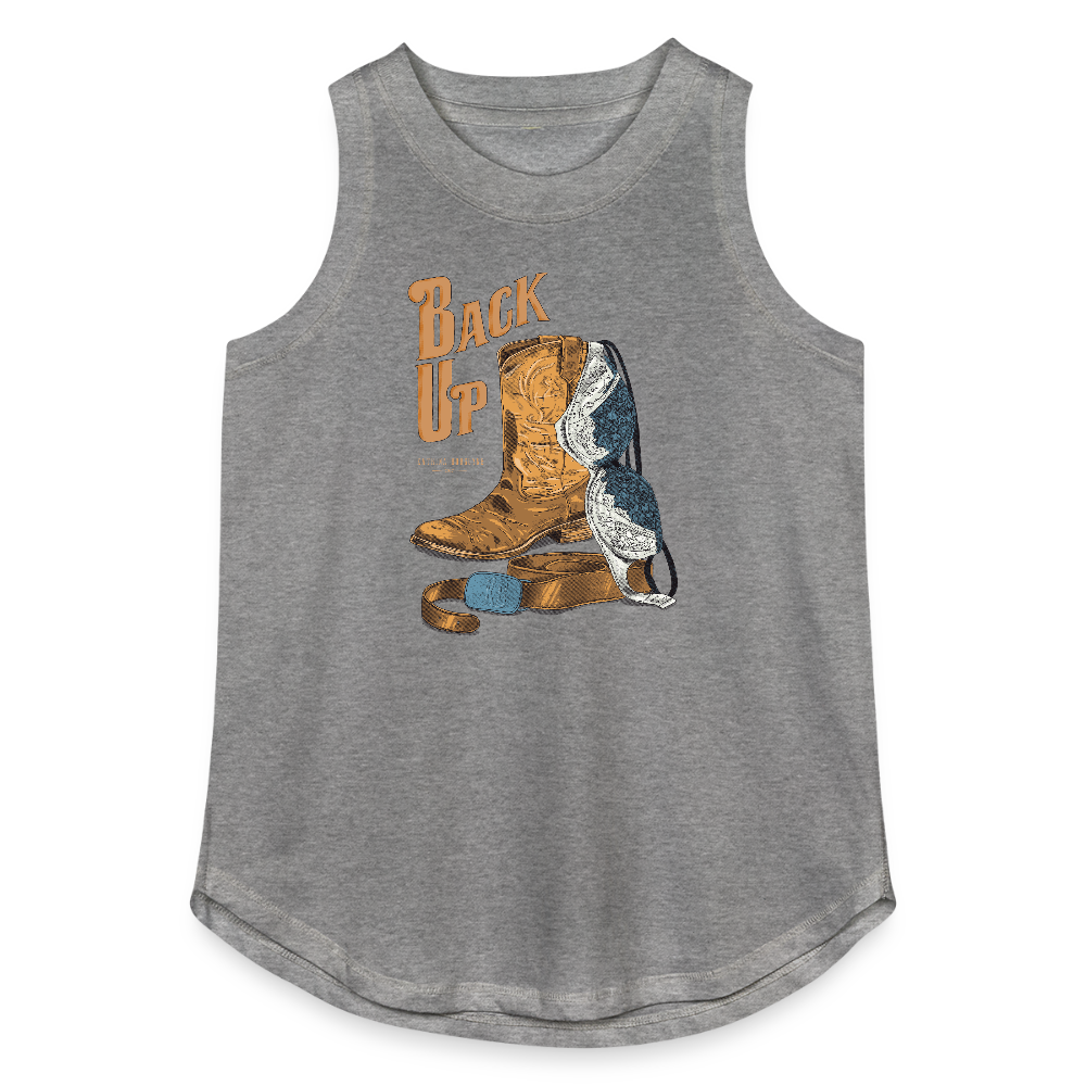 Back Up- Boot & Bra Tank - granite heather 