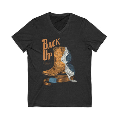 Back Up Cowboy Boots V-Neck Tee
